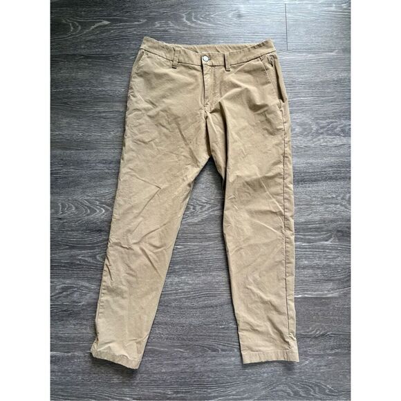Lululemon ABC Slim-Fit Trouser 30" Stretch Cotton VersaTwill In Artifact Tan 31 - Picture 1 of 5